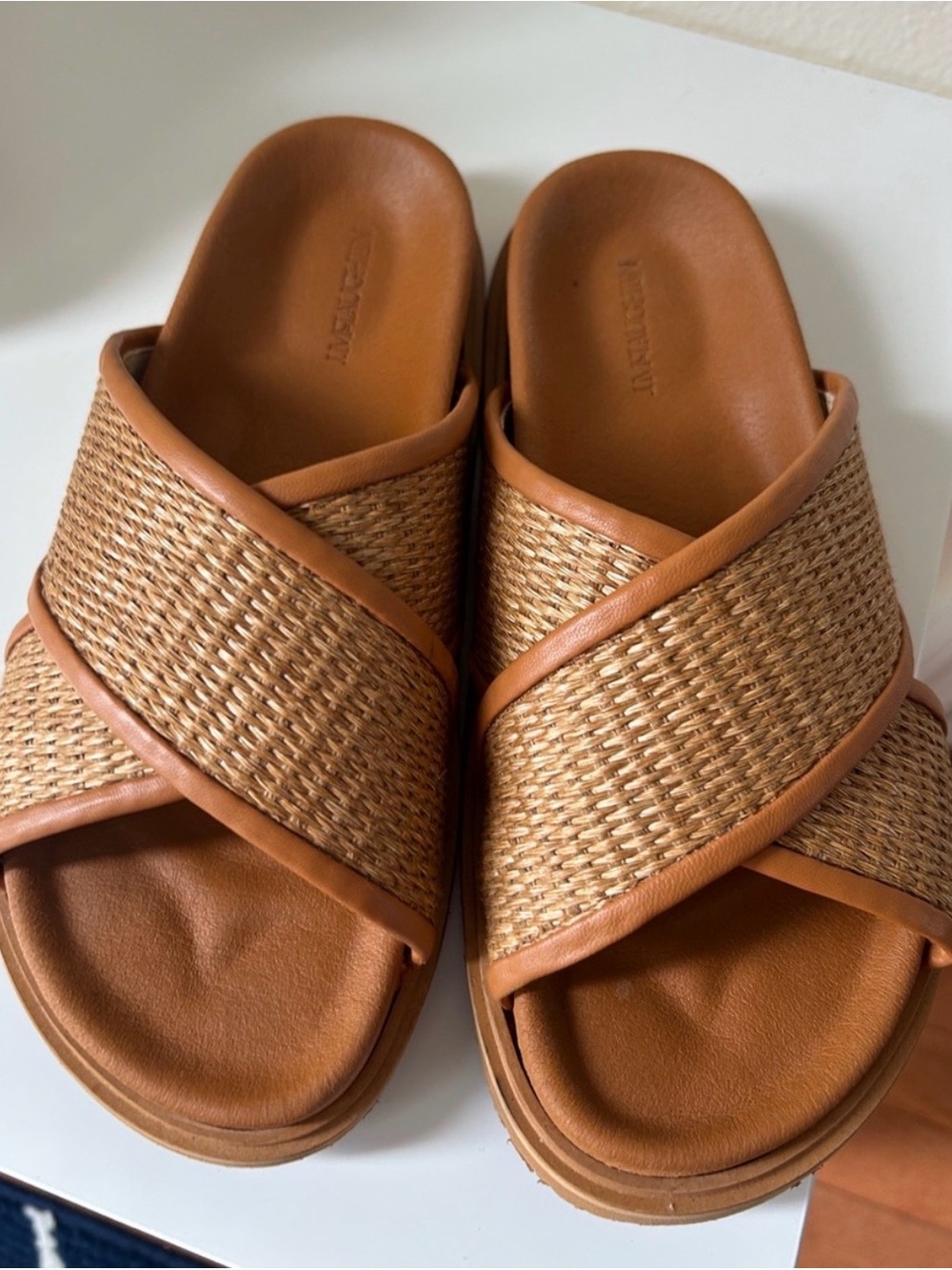 J McLaughlin Palma Raffia Woven Sandals